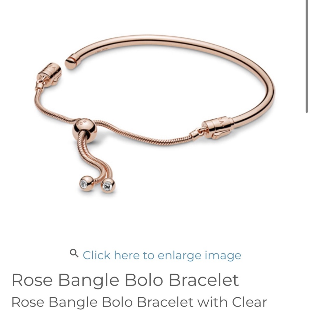 Rose gold bracelet from pandora
